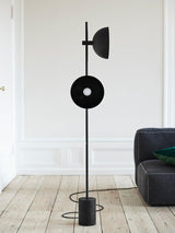 Modern Photographer Studio Standing Floor Lamp with Dual White Glass Shades