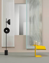 Modern Photographer Studio Standing Floor Lamp with Dual White Glass Shades