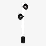 Modern Photographer Studio Standing Floor Lamp with Dual White Glass Shades
