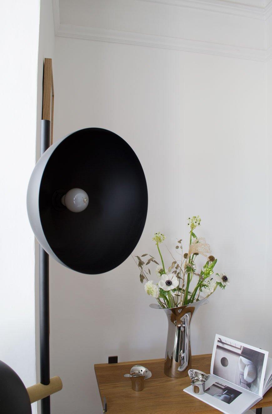 Modern Photographer Studio Standing Floor Lamp with Dual White Glass Shades