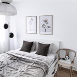 Modern Photographer Studio Standing Floor Lamp with Dual White Glass Shades