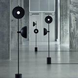 Modern Photographer Studio Standing Floor Lamp with Dual White Glass Shades