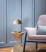 Modern Dome Metal Table Lamp Contemporary Mushroom Style Nightstand Light for Bedroom and Office