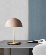 Modern Dome Metal Table Lamp Contemporary Mushroom Style Nightstand Light for Bedroom and Office