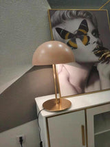 Modern Dome Metal Table Lamp Contemporary Mushroom Style Nightstand Light for Bedroom and Office