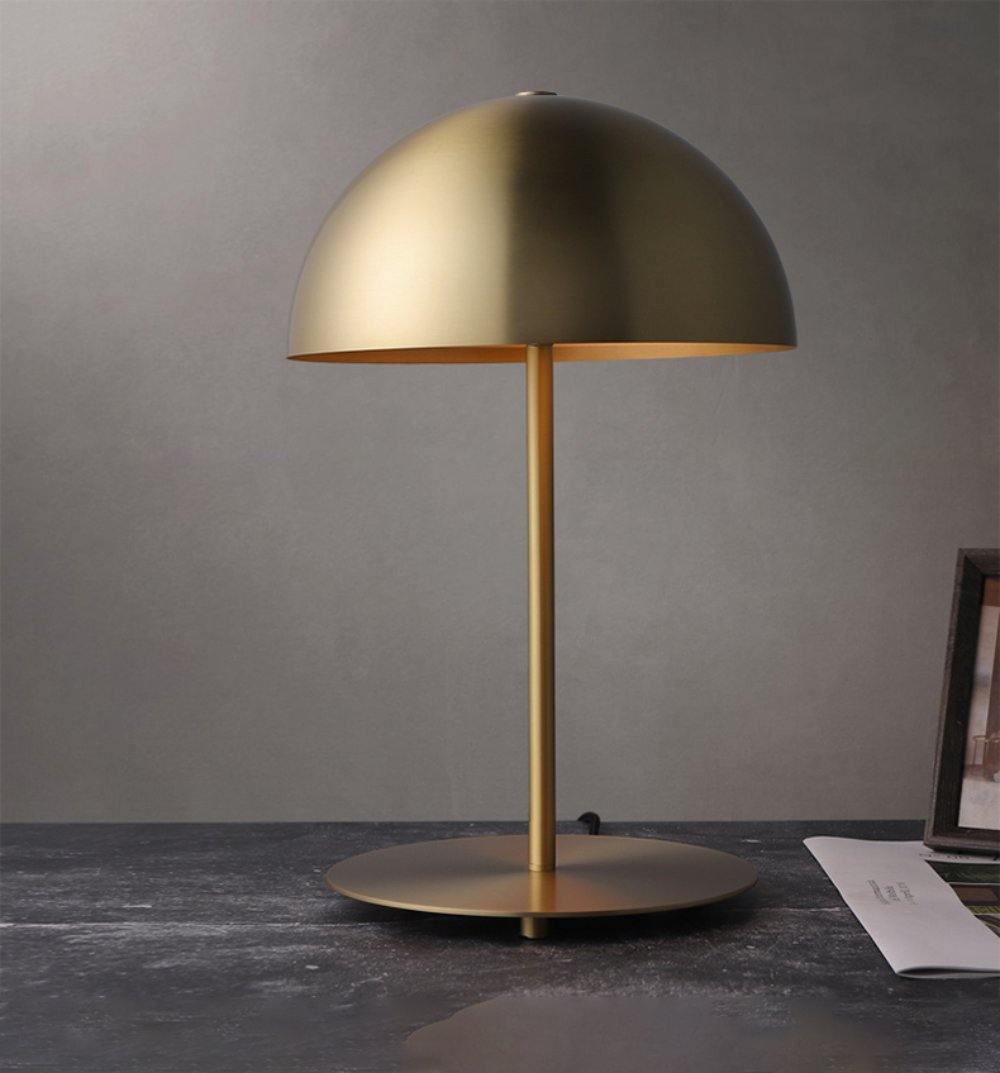 Modern Dome Metal Table Lamp Contemporary Mushroom Style Nightstand Light for Bedroom and Office