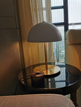 Modern Dome Metal Table Lamp Contemporary Mushroom Style Nightstand Light for Bedroom and Office