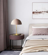 Modern Dome Metal Table Lamp Contemporary Mushroom Style Nightstand Light for Bedroom and Office