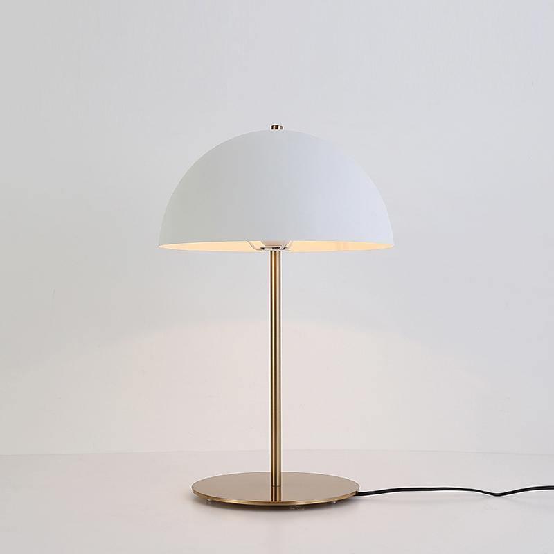 Modern Dome Metal Table Lamp Contemporary Mushroom Style Nightstand Light for Bedroom and Office