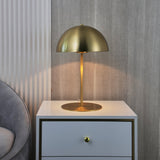 Modern Dome Metal Table Lamp Contemporary Mushroom Style Nightstand Light for Bedroom and Office