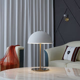 Modern Dome Metal Table Lamp Contemporary Mushroom Style Nightstand Light for Bedroom and Office
