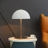 Modern Dome Metal Table Lamp Contemporary Mushroom Style Nightstand Light for Bedroom and Office