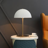 Modern Dome Metal Table Lamp Contemporary Mushroom Style Nightstand Light for Bedroom and Office