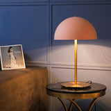 Modern Dome Metal Table Lamp Contemporary Mushroom Style Nightstand Light for Bedroom and Office