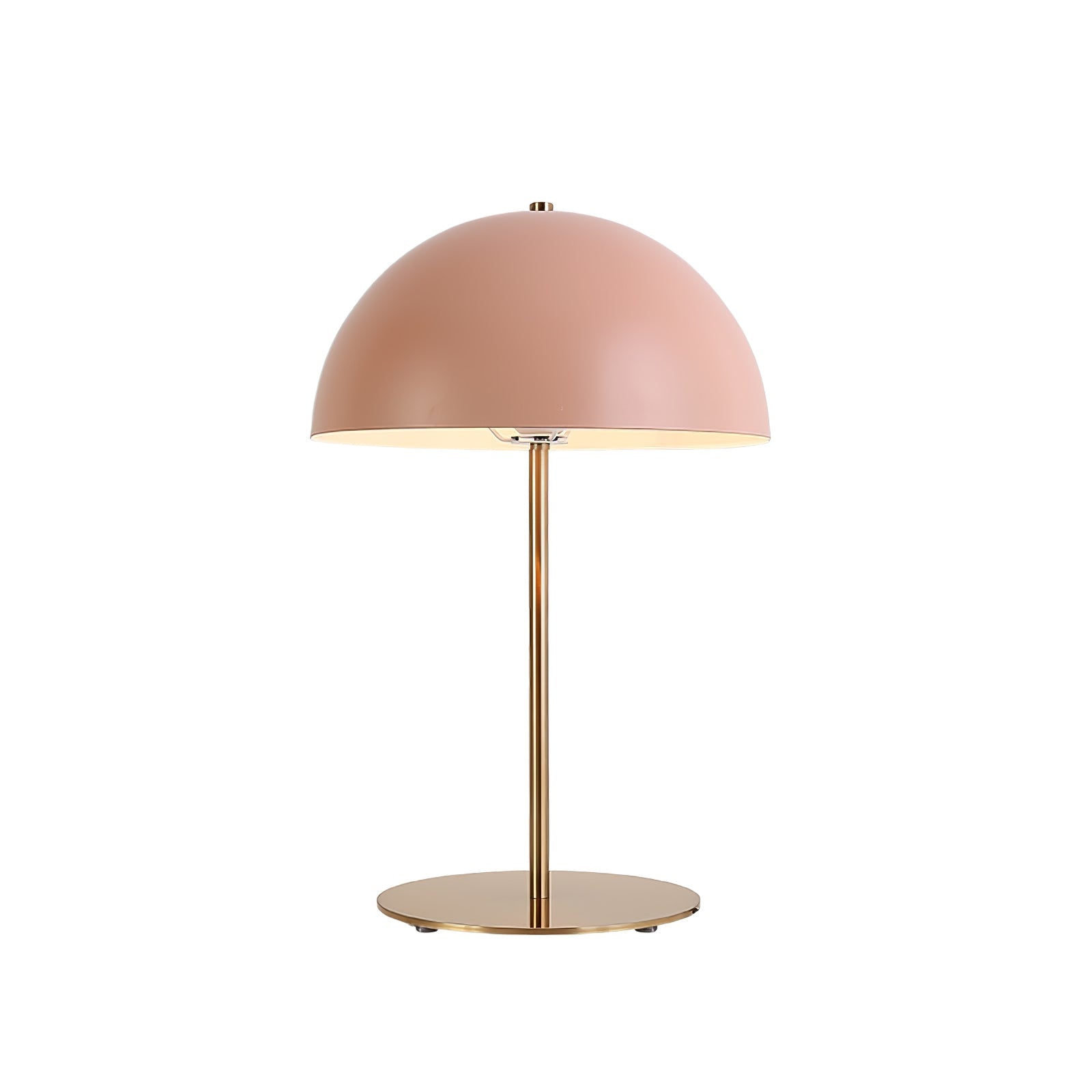 Modern Dome Metal Table Lamp Contemporary Mushroom Style Nightstand Light for Bedroom and Office