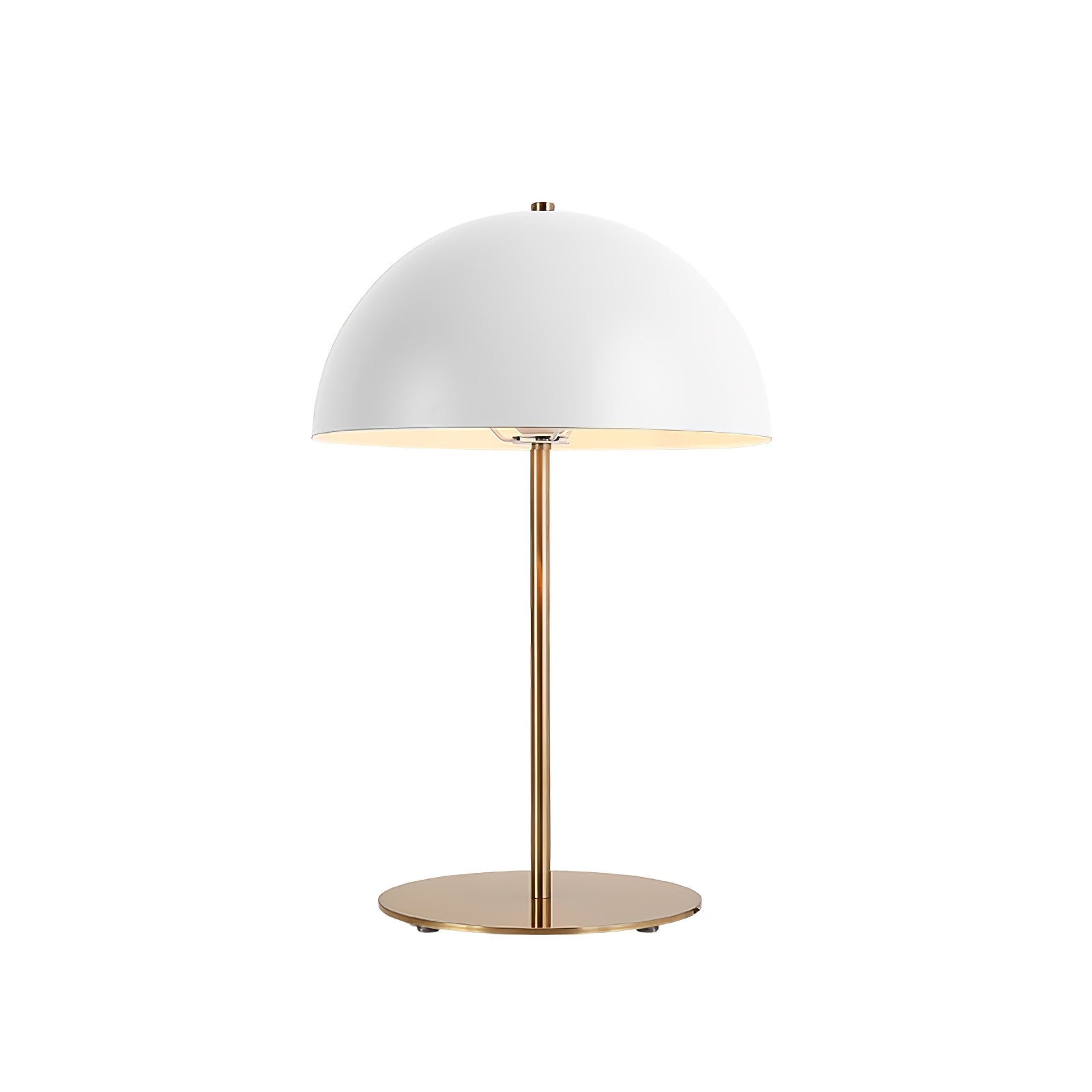 Modern Dome Metal Table Lamp Contemporary Mushroom Style Nightstand Light for Bedroom and Office