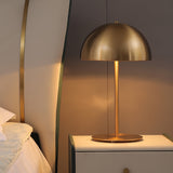 Modern Dome Metal Table Lamp Contemporary Mushroom Style Nightstand Light for Bedroom and Office