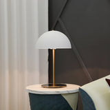 Modern Dome Metal Table Lamp Contemporary Mushroom Style Nightstand Light for Bedroom and Office