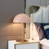 Modern Dome Metal Table Lamp Contemporary Mushroom Style Nightstand Light for Bedroom and Office