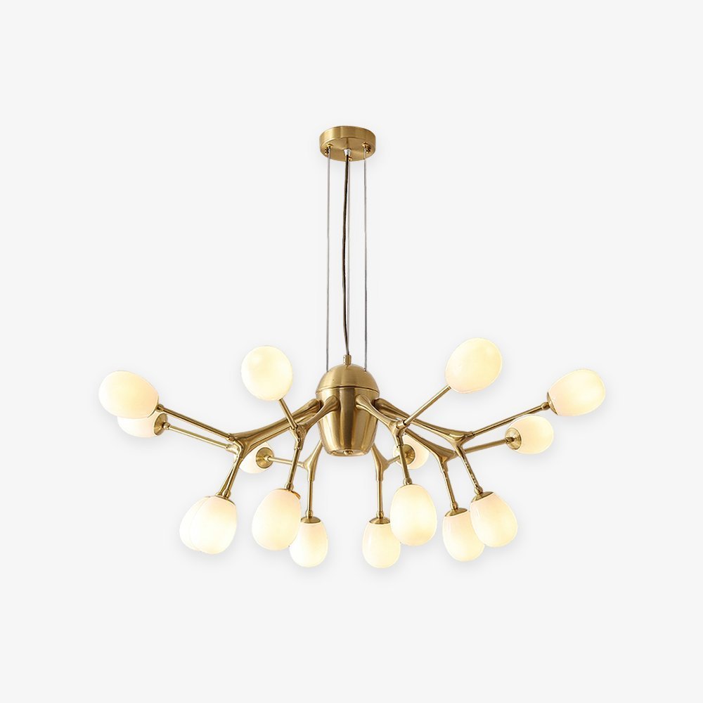 modern-brass-chandelier-with-pearl-glass-shades-and-elegant-curved-arms
