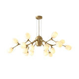 modern-brass-chandelier-with-pearl-glass-shades-and-elegant-curved-arms