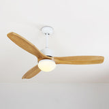 Modern LED Integrated Ceiling Fan with Wood Blades and Remote Control Light