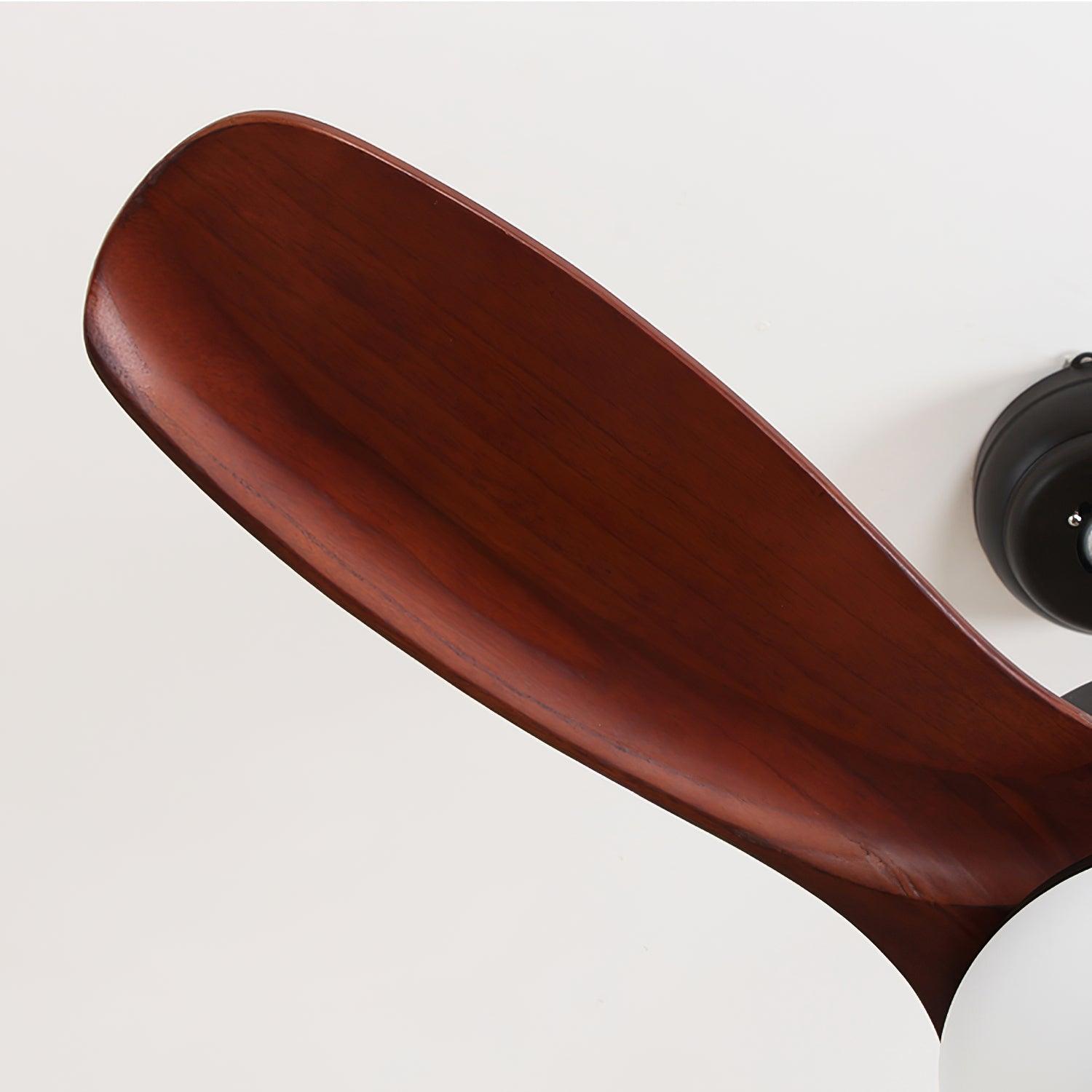 Modern LED Integrated Ceiling Fan with Wood Blades and Remote Control Light