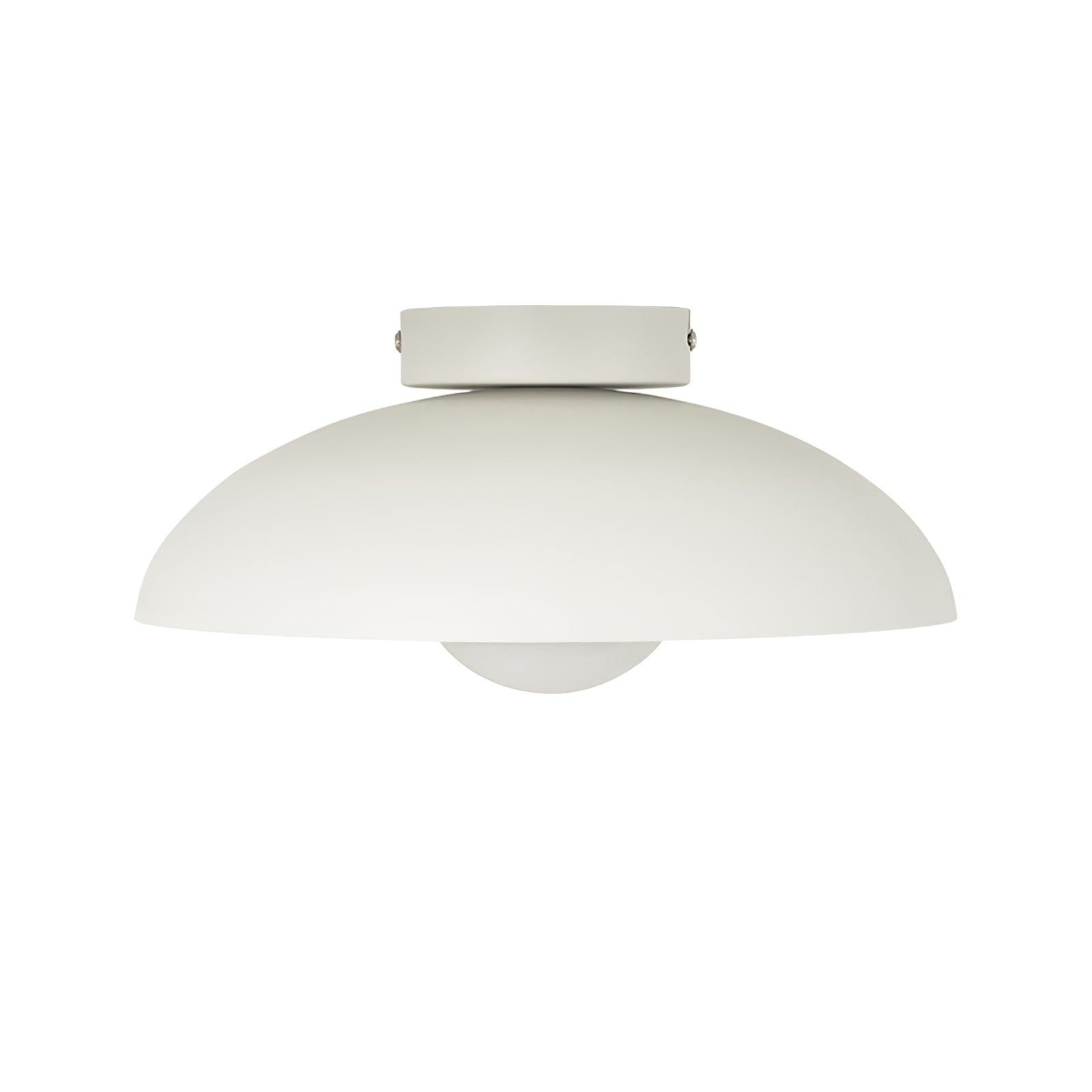Modern Matte Metal and Glass Dome Flush Mount Ceiling Light for Hallway Kitchen