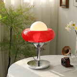Harvey Chrome Space Age Table Lamp with Glass Globe and Plexiglass Shade