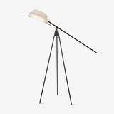 Heart Wing LED Tripod Floor Lamp with Adjustable Height and Gold Black Finish