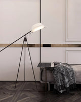 Heart Wing LED Tripod Floor Lamp with Adjustable Height and Gold Black Finish