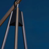 Heart Wing LED Tripod Floor Lamp with Adjustable Height and Gold Black Finish