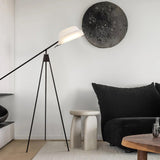 Heart Wing LED Tripod Floor Lamp with Adjustable Height and Gold Black Finish