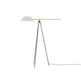 Heart Wing LED Tripod Floor Lamp with Adjustable Height and Gold Black Finish