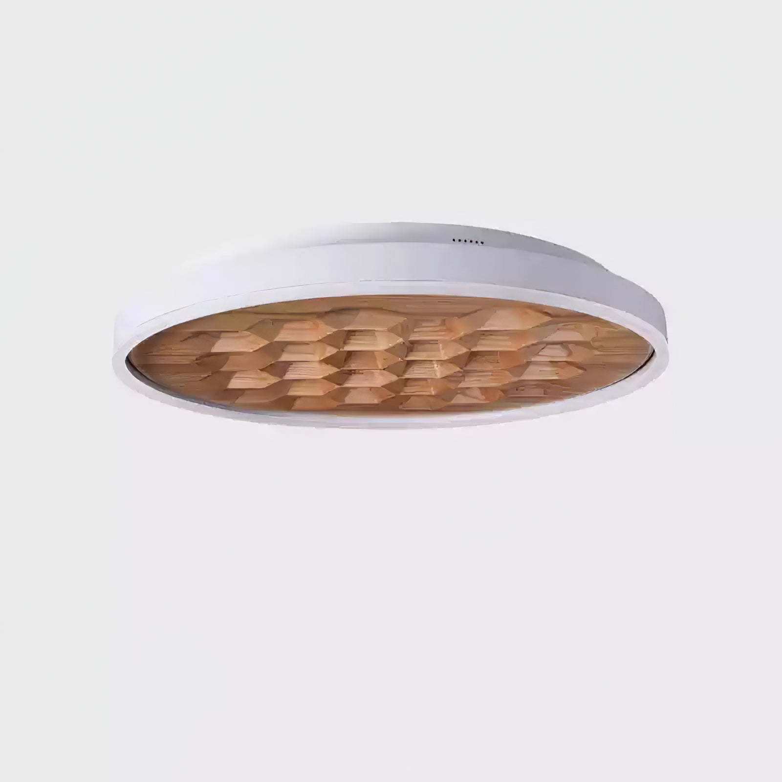 Heartwood Woven Wood Flush Mount Ceiling Light Modern LED Wooden Textured Overhead Fixture