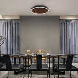 Heartwood Woven Wood Flush Mount Ceiling Light Modern LED Wooden Textured Overhead Fixture