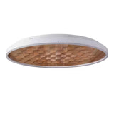 Heartwood Woven Wood Flush Mount Ceiling Light Modern LED Wooden Textured Overhead Fixture