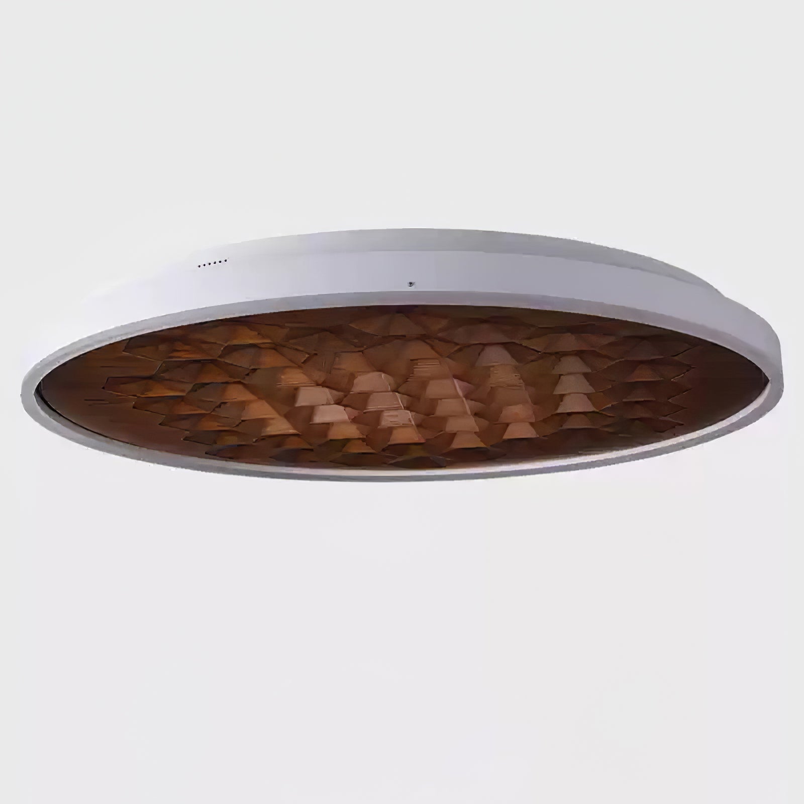 Heartwood Woven Wood Flush Mount Ceiling Light Modern LED Wooden Textured Overhead Fixture