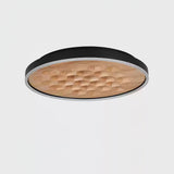 Heartwood Woven Wood Flush Mount Ceiling Light Modern LED Wooden Textured Overhead Fixture