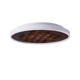 Heartwood Woven Wood Flush Mount Ceiling Light Modern LED Wooden Textured Overhead Fixture