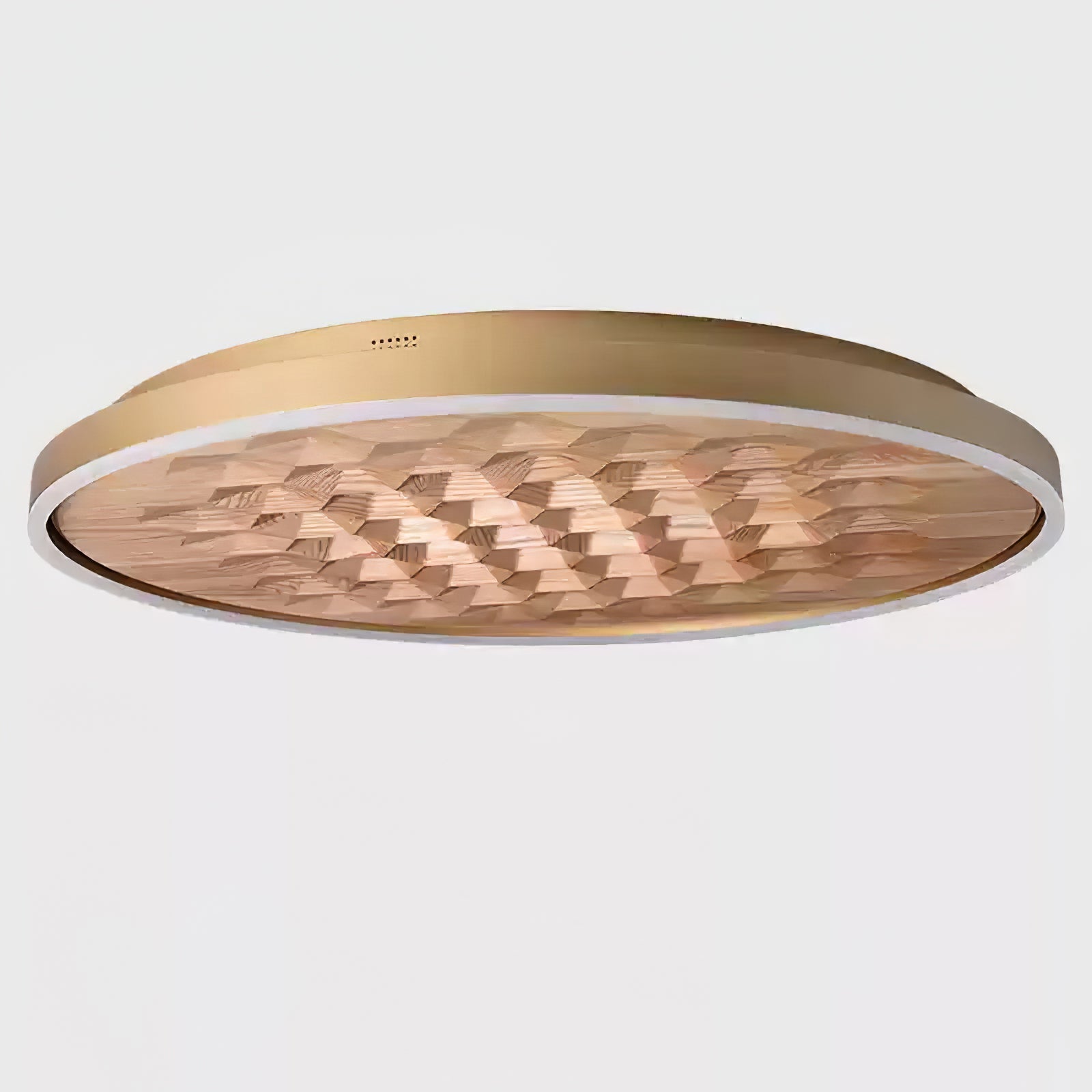 Heartwood Woven Wood Flush Mount Ceiling Light Modern LED Wooden Textured Overhead Fixture
