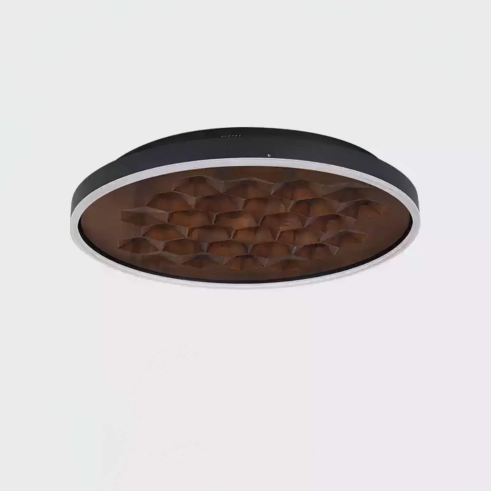 Heartwood Woven Wood Flush Mount Ceiling Light Modern LED Wooden Textured Overhead Fixture