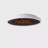 Heartwood Woven Wood Flush Mount Ceiling Light Modern LED Wooden Textured Overhead Fixture