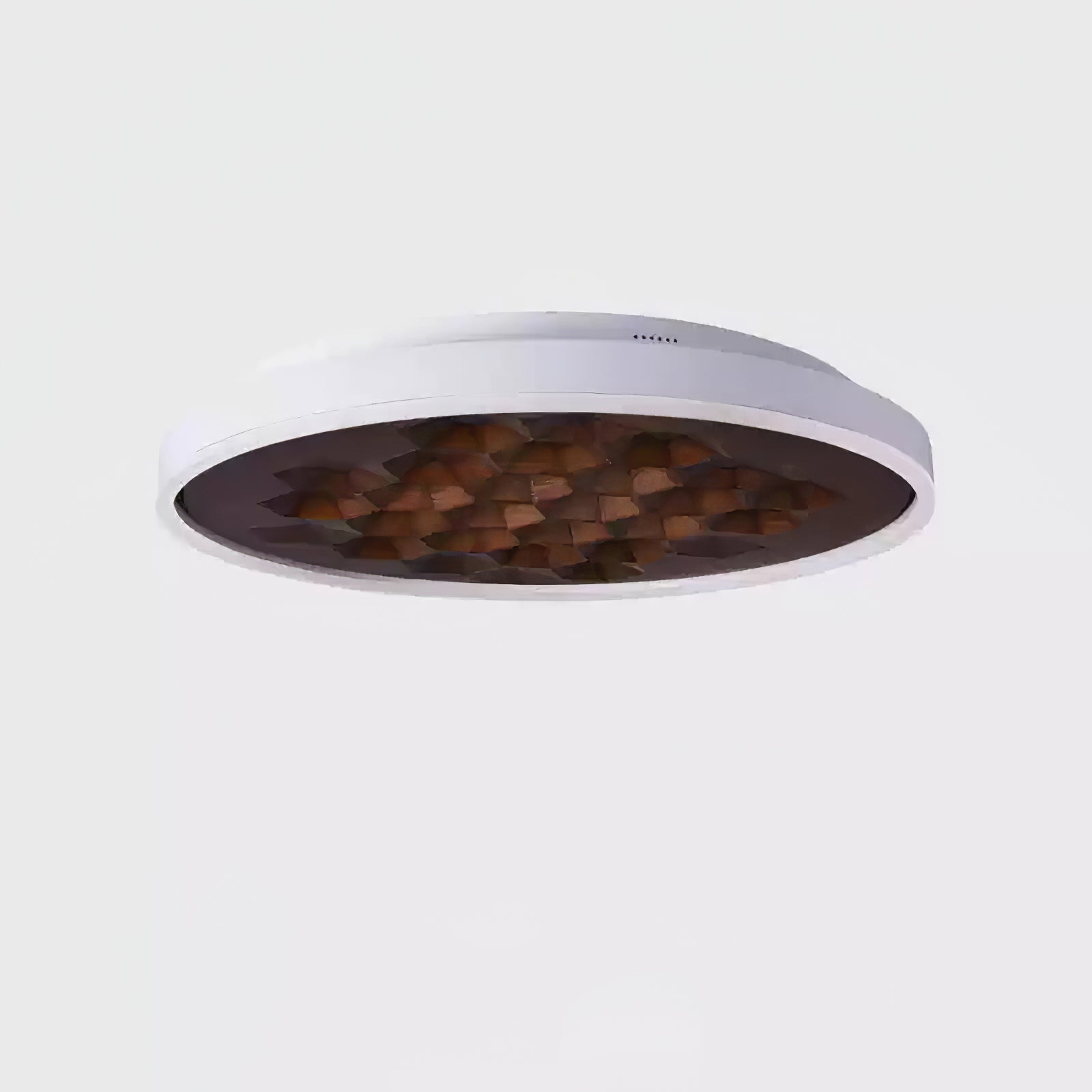 Heartwood Woven Wood Flush Mount Ceiling Light Modern LED Wooden Textured Overhead Fixture