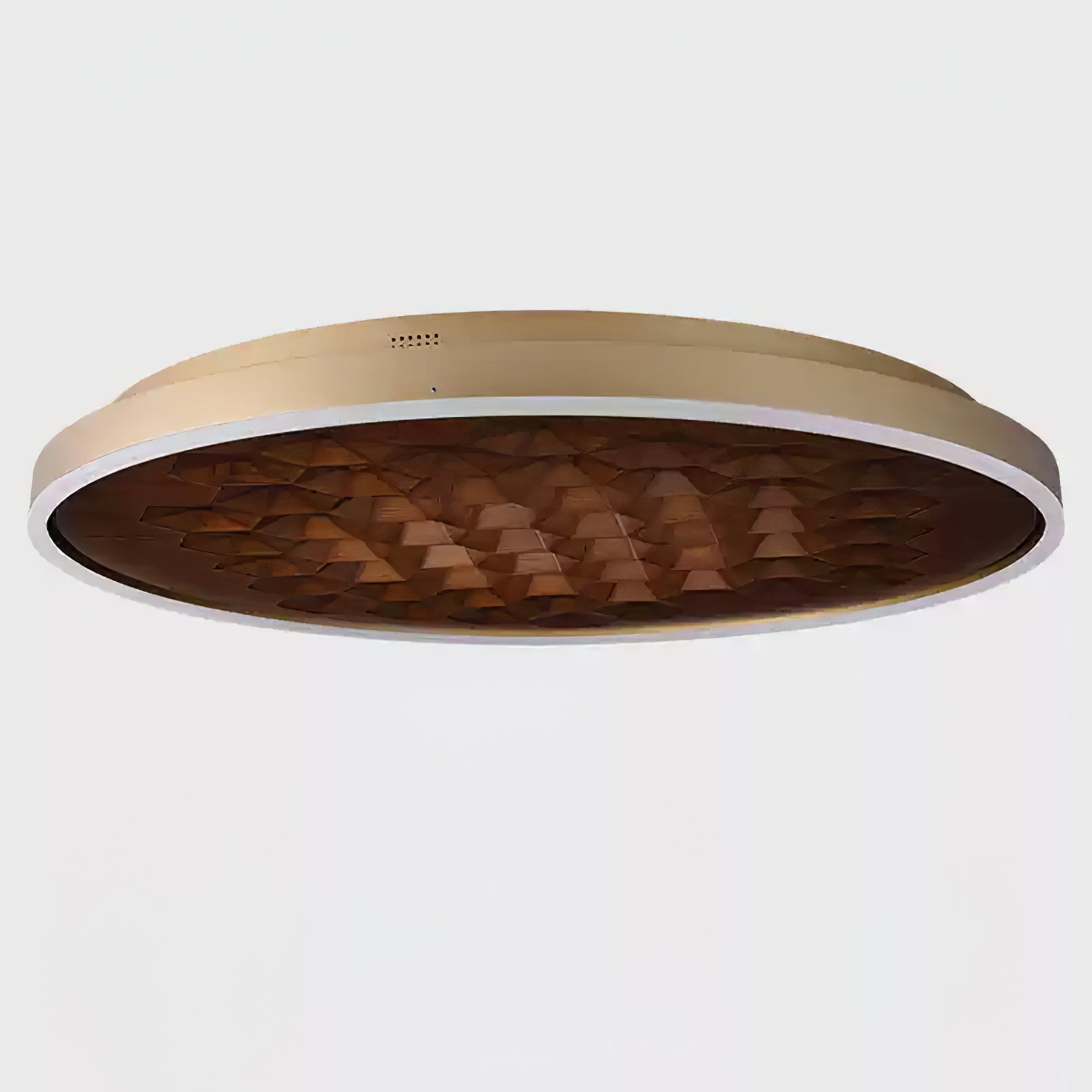 Heartwood Woven Wood Flush Mount Ceiling Light Modern LED Wooden Textured Overhead Fixture