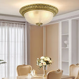 elegant-hemispherical-carved-glass-ceiling-light-brass-flush-mount-fixture
