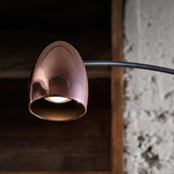 Modern Hercules Adjustable Reading Floor Lamp with Rotating Shade and Rose Gold Finish