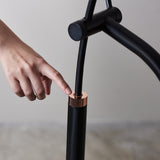 Modern Hercules Adjustable Reading Floor Lamp with Rotating Shade and Rose Gold Finish