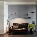 Modern Hercules Adjustable Reading Floor Lamp with Rotating Shade and Rose Gold Finish