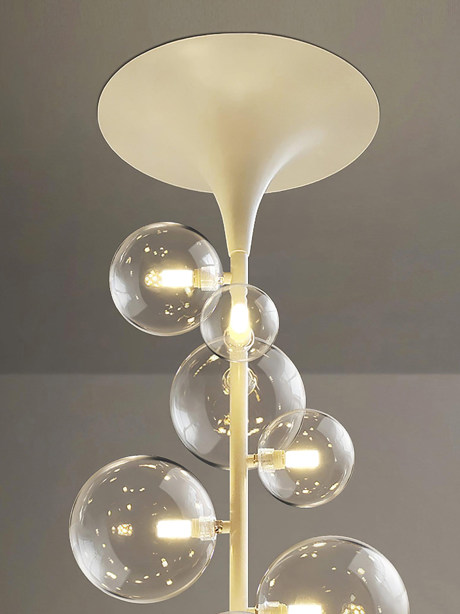 Modern Multi Head Glass Tube Ceiling Light for Hallways and Entryways